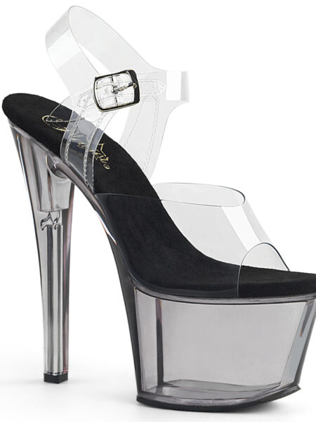 7" Heel, 2 3/4" Tinted PF Ankle Strap Sandal