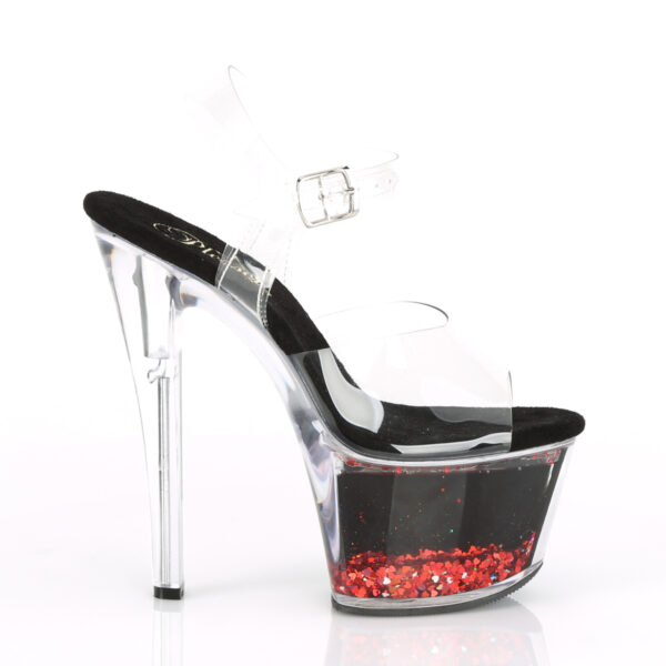 7" Heel, 2 3/4" PF Ankle Strap Sandal w/ Liquid Infused PF - Image 5