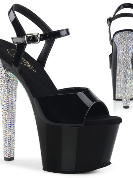 7" Heel, 2 3/4" PF Ankle Strap Sandal