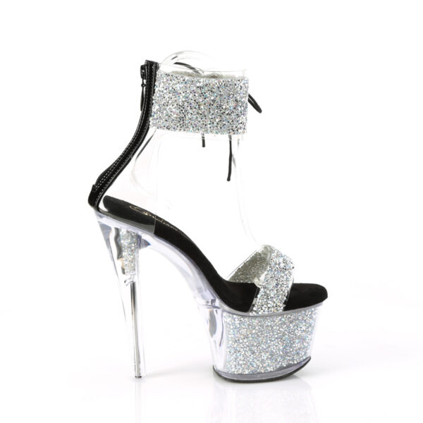 7" Heel, 2 3/4" PF Ankle Cuff Sandal w/RS, Back Zip - Image 5