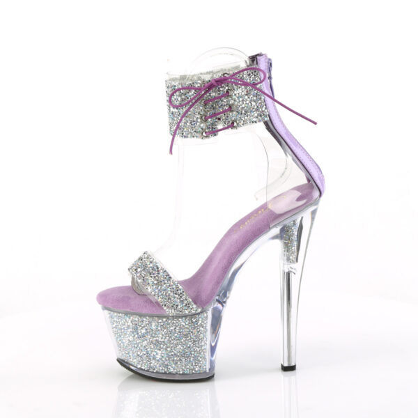 7" Heel, 2 3/4" PF Ankle Cuff Sandal w/RS, Back Zip - Image 3