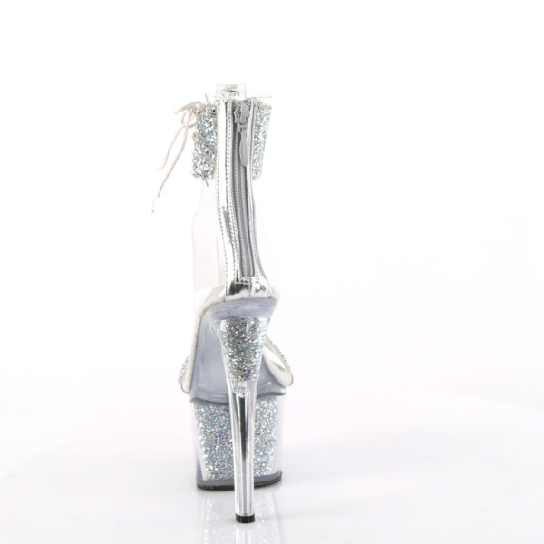 7" Heel, 2 3/4" PF Ankle Cuff Sandal w/RS, Back Zip - Image 4