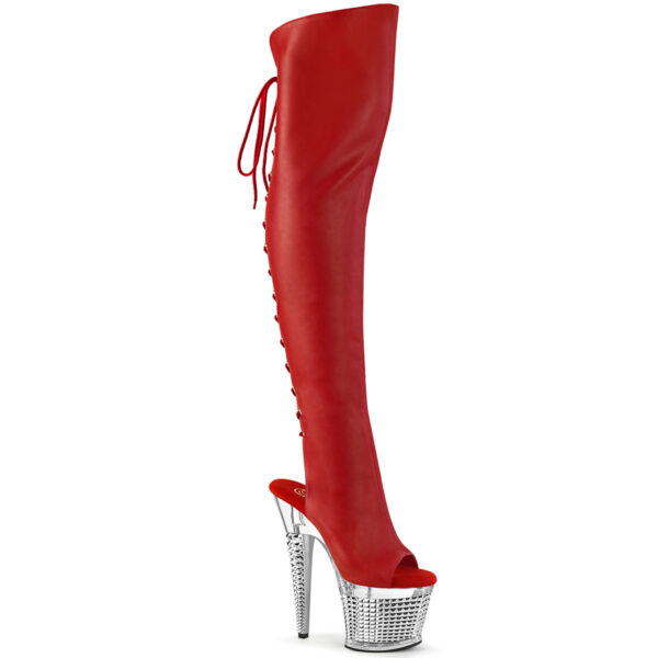 7" Heel, 3" Textured PF Over-The-Knee Boot, Side Zip