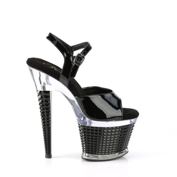 7" Heel, 3" Textured PF Ankle Strap Sanda - Image 5