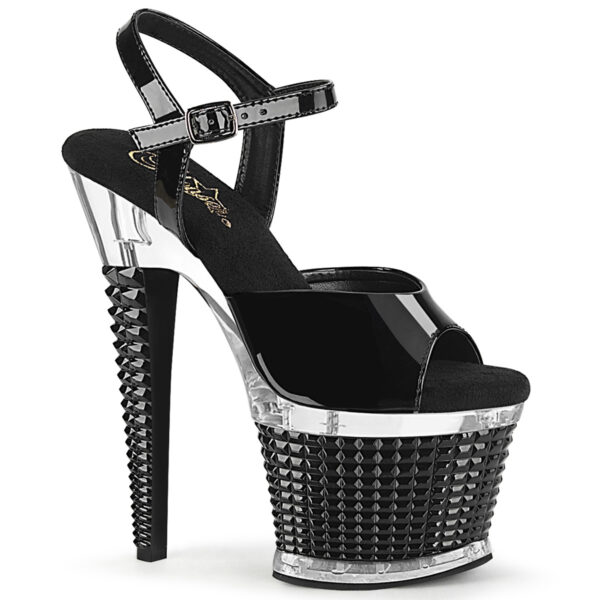 7" Heel, 3" Textured PF Ankle Strap Sanda