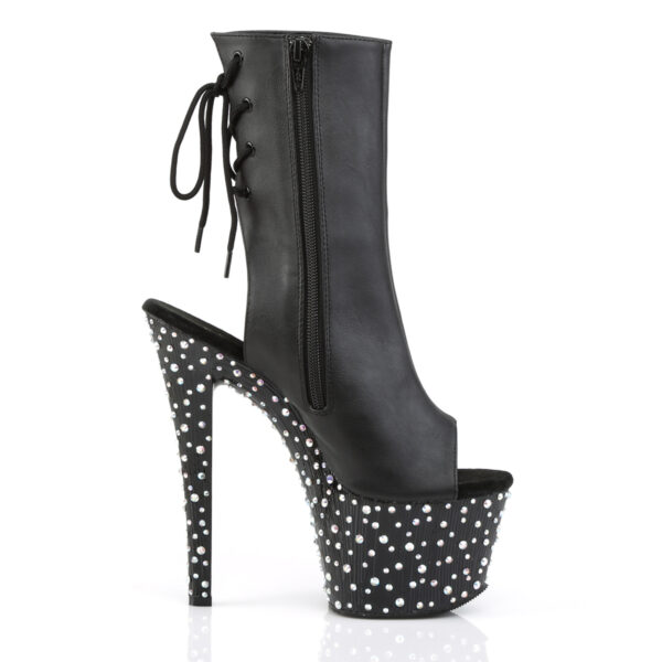 7" Heel, 2 3/4" PF Open Toe/Heel Ankle Boot, side Zip - Image 5