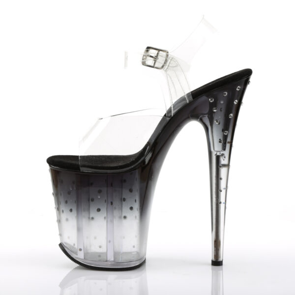 8" Heel, 4" PF Ankle Strap Sandal w/RS Studded Bottom - Image 3