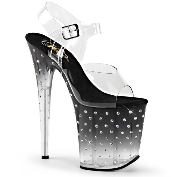 8" Heel, 4" PF Ankle Strap Sandal w/RS Studded Bottom