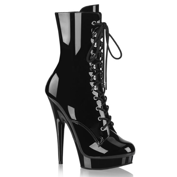 **6" Heel, 1" PF Lace-Up Ankle Boot, Side Zip