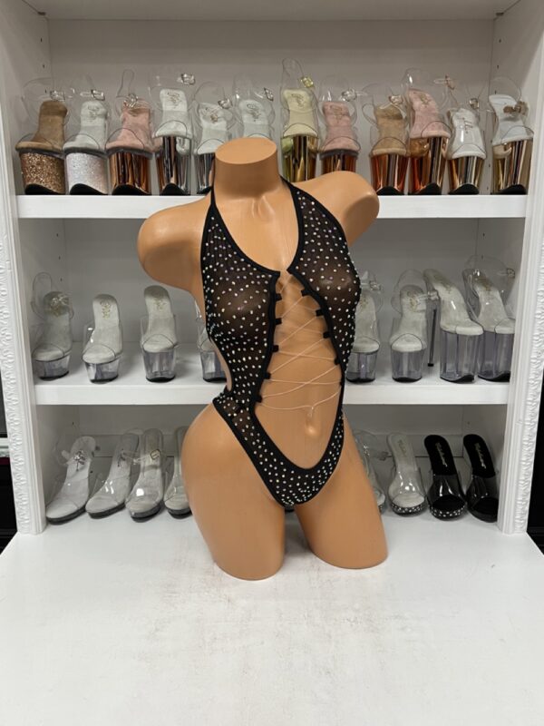 Rosie Mesh Rhinestone Romper - Image 10
