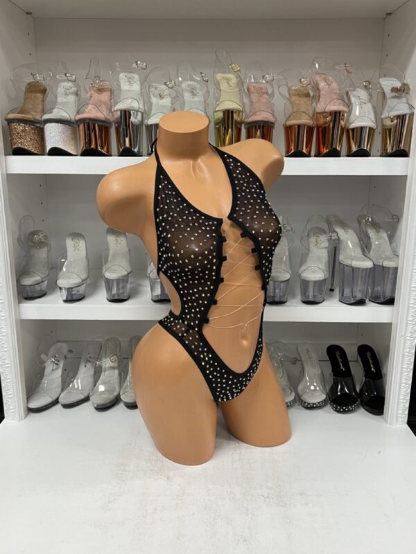 Rosie Mesh Rhinestone Romper - Image 11