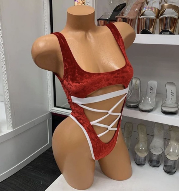 Jody Holiday Velvet Bodysuit - Image 3