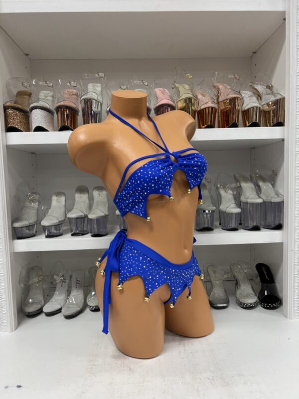 Two Piece Rhinestone Elf Set with Bells - Image 4
