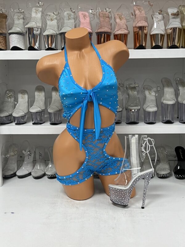 Romper with Halter Top and Lace Bottom - Image 6