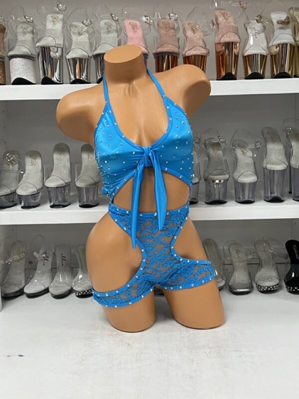 Romper with Halter Top and Lace Bottom - Image 7