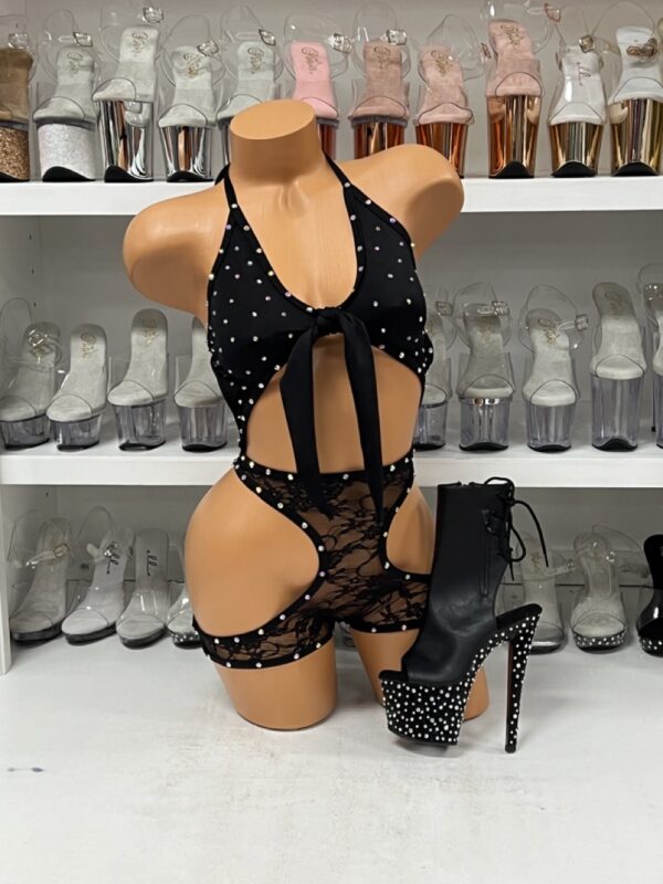 Romper with Halter Top and Lace Bottom - Image 14