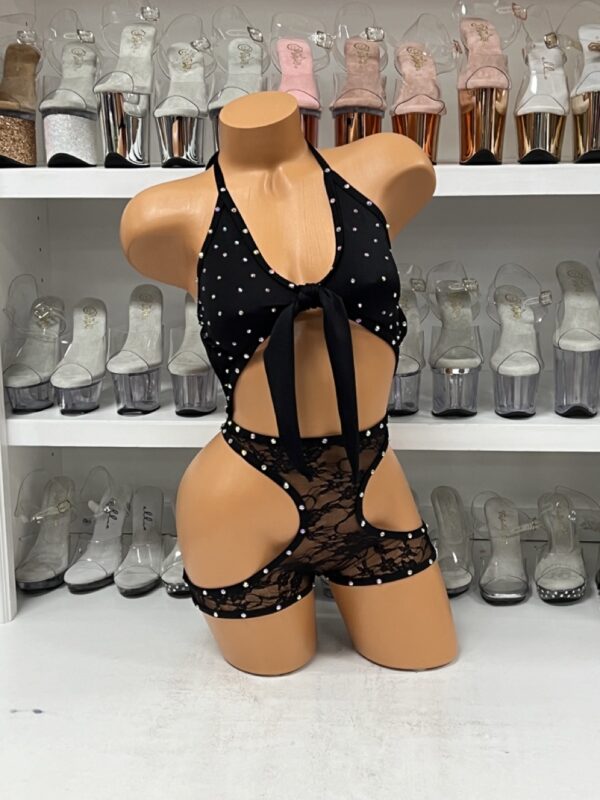 Romper with Halter Top and Lace Bottom - Image 15