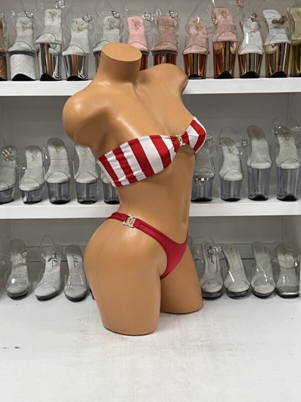 Peppermint Rhinestone Bandeau Bikini - Image 4