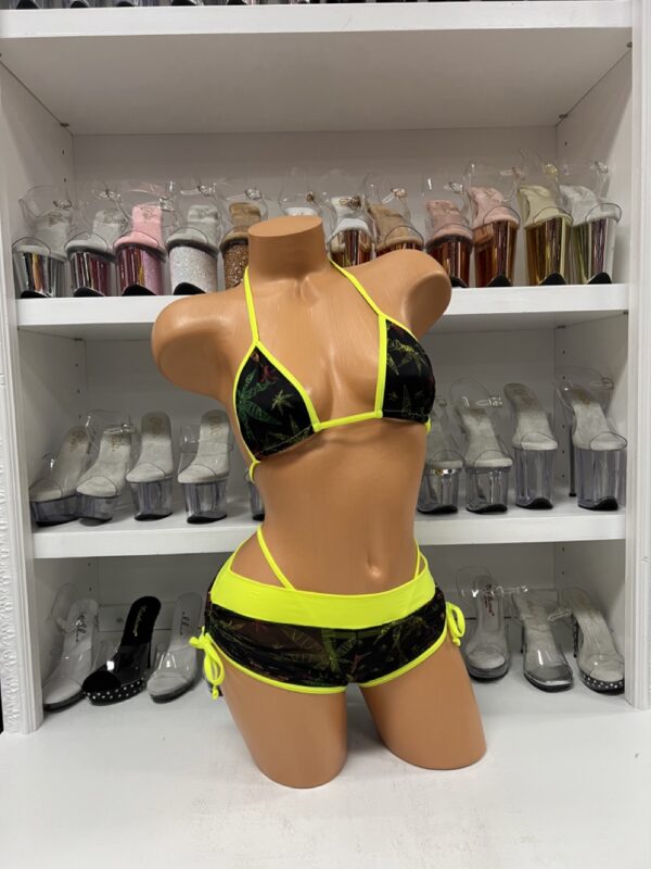 Three Piece Marijuana Shorts Set - Image 3