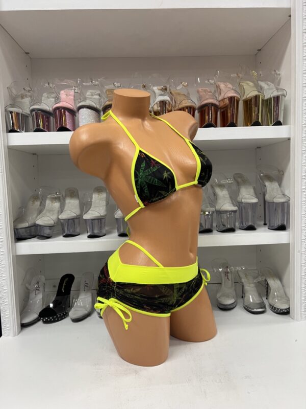 Three Piece Marijuana Shorts Set - Image 4