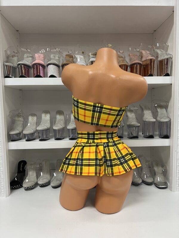 Yellow Bandeau School Girl Skirt Set - Image 5