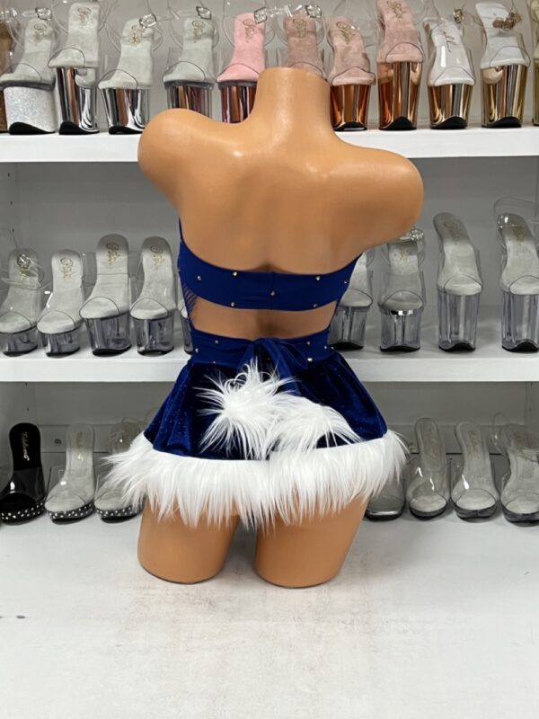 Navy Christmas Boxnet with Fur Skirt - Image 5