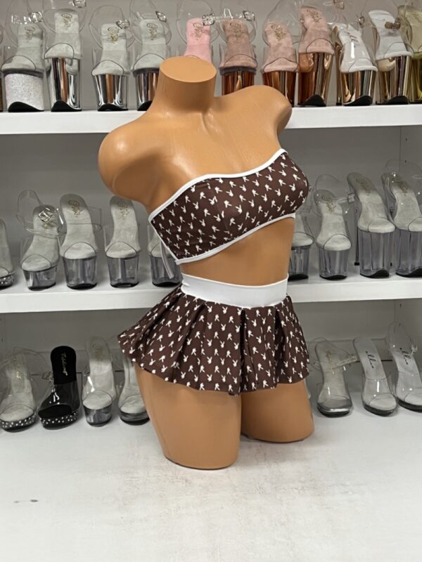 Inspired Lace Up Bustier Top and Midi Skirt - Image 4