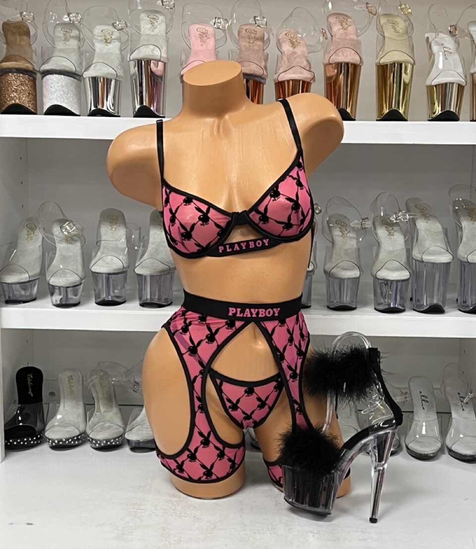 Playboy Bunny Kiss 3-Piece Chaps Set