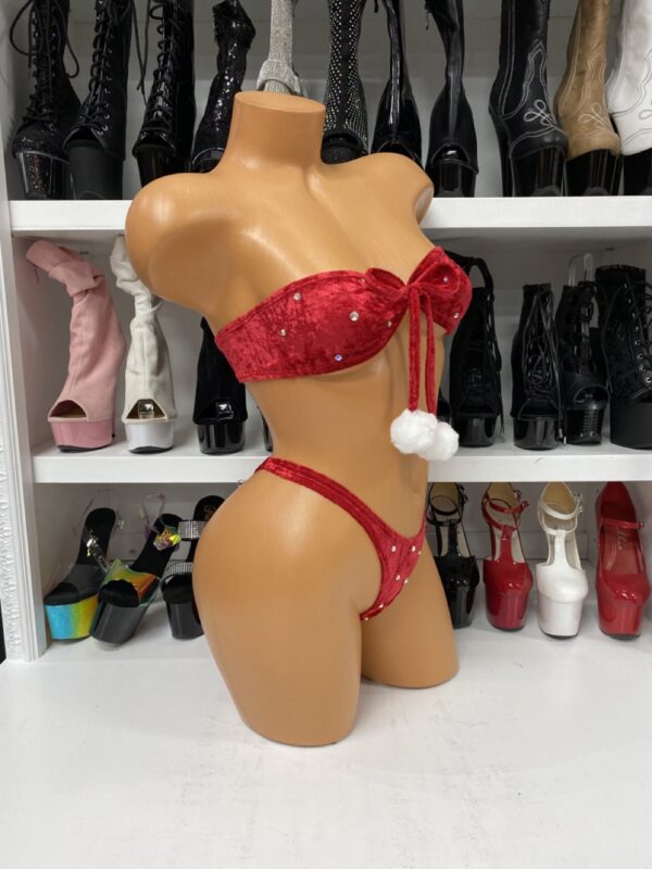 Velvet Rhinestone Two Piece with Poms - Image 16