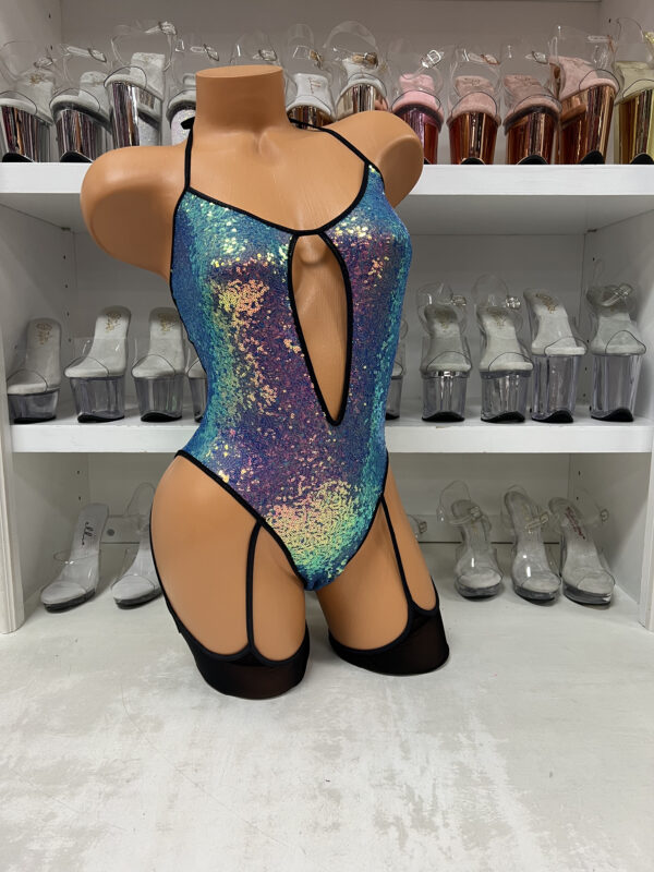 Sequin Keyhole Romper - Image 3