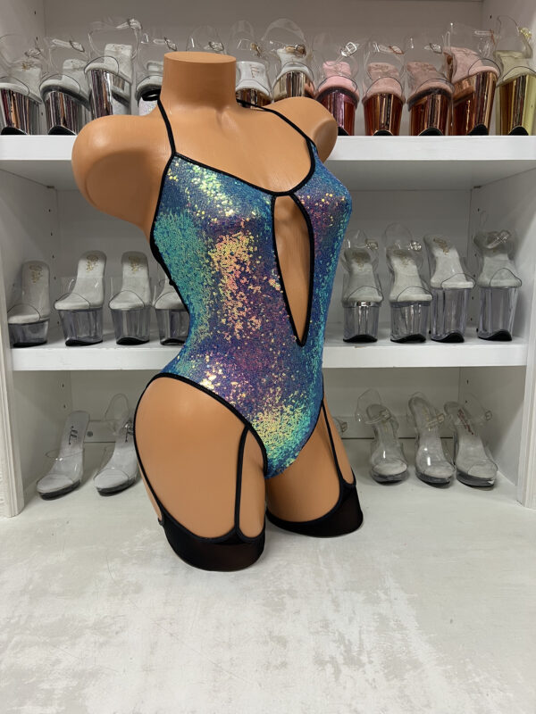 Sequin Keyhole Romper - Image 4