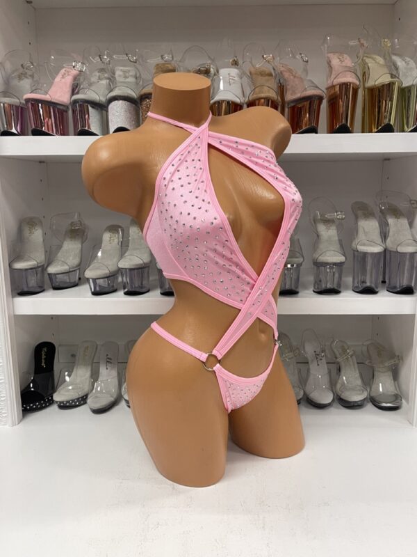 O-Ring Rhinestone Romper with Rhinestones - Image 16