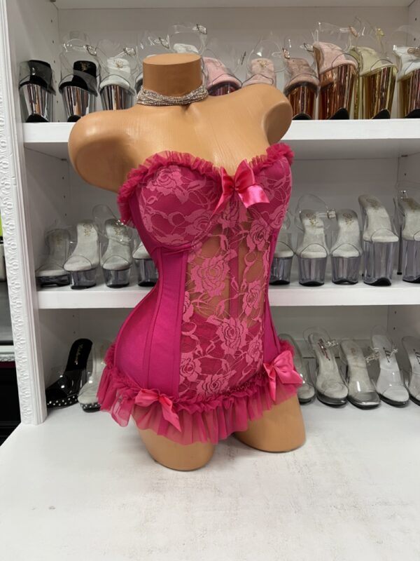 Lace Corset with Attached Ruffle - Image 2