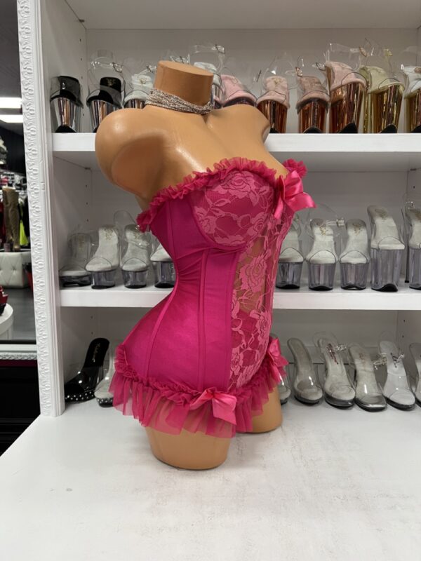Lace Corset with Attached Ruffle - Image 3
