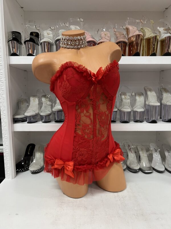 Lace Corset with Attached Ruffle - Image 2