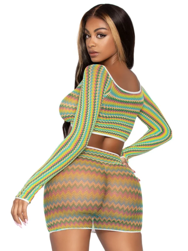 Summer Romance Net Top & Skirt Set by leg avenue at pleasure zone