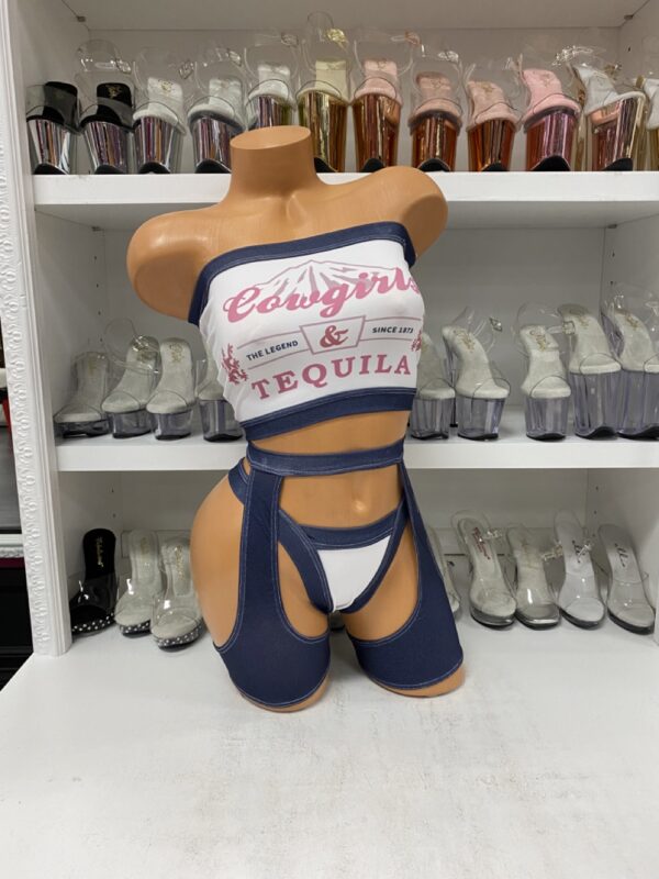Red Cowgirl Tequila Chapset - Image 2