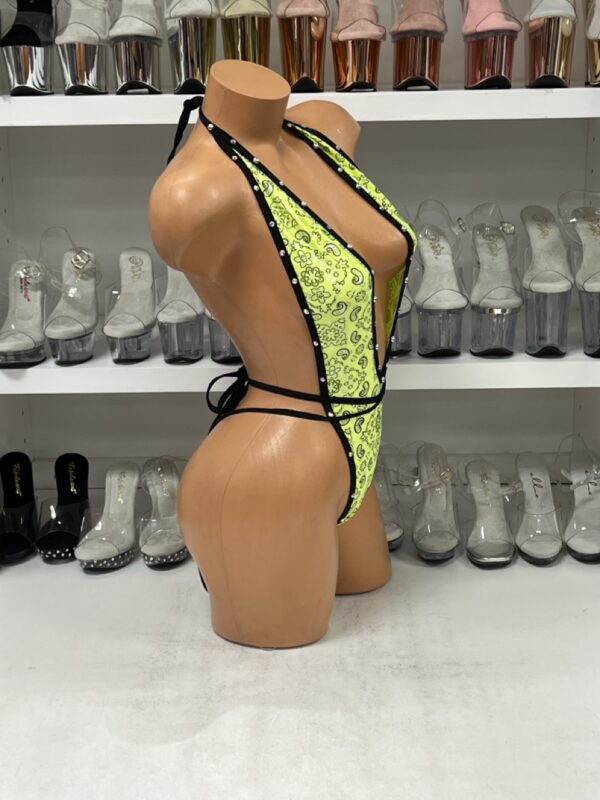 Neon Yellow Bandana Wrap Around Sling - Image 4