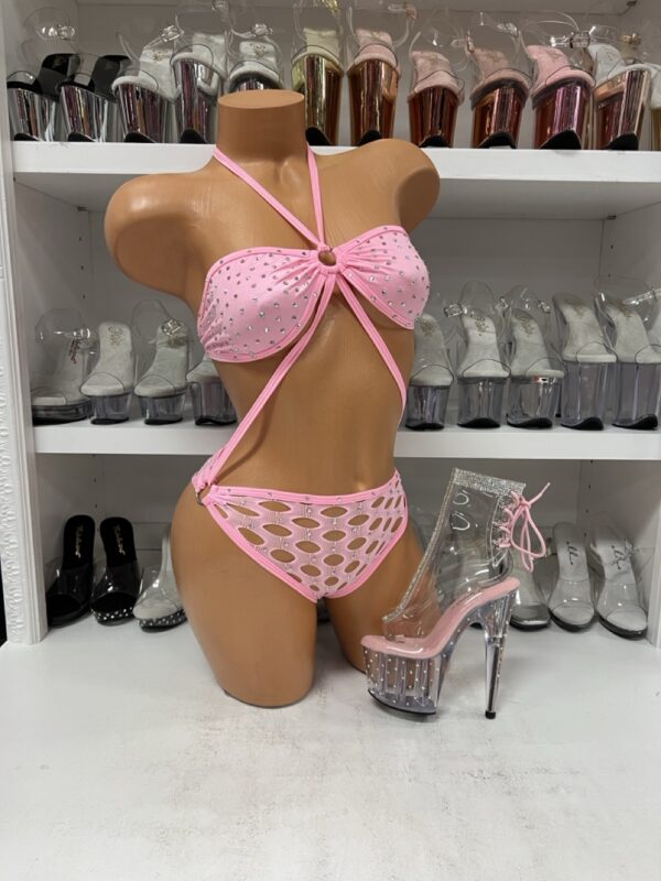 Baby Pink Pot Hole Romper