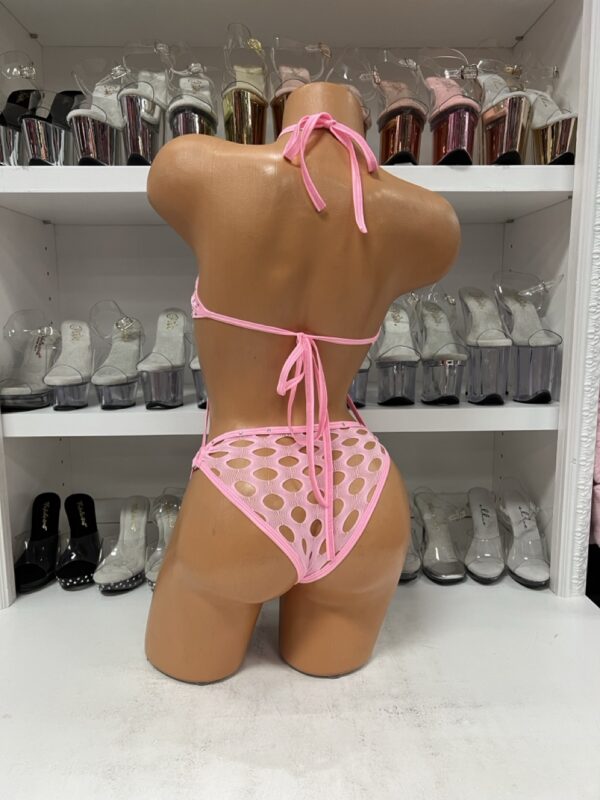 Baby Pink Pot Hole Romper - Image 3