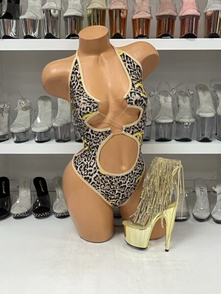 Inspired Cheetah Lace Up Romper