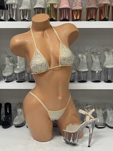 Nude Bikini with Rhinestones