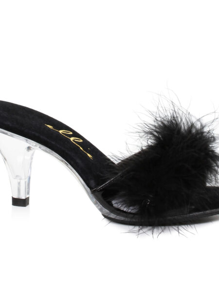 3  Heel Maribou Slipper.