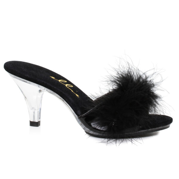 3  Heel Maribou Slipper.