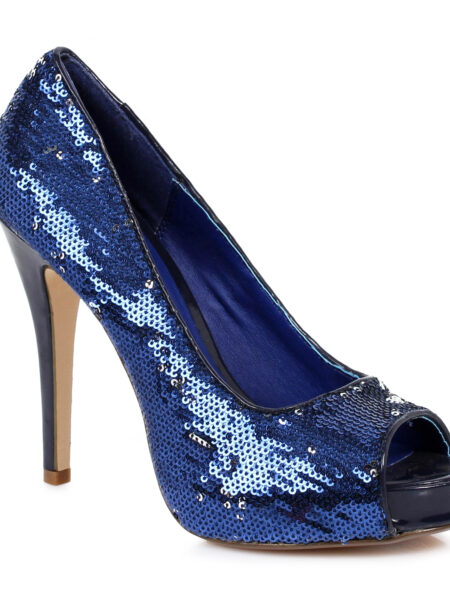 4 HEEL OPEN TOE Sequined Pumps