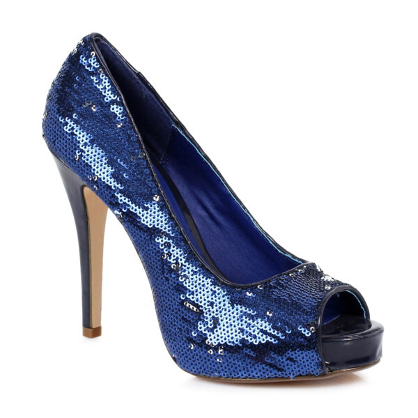 4 HEEL OPEN TOE Sequined Pumps
