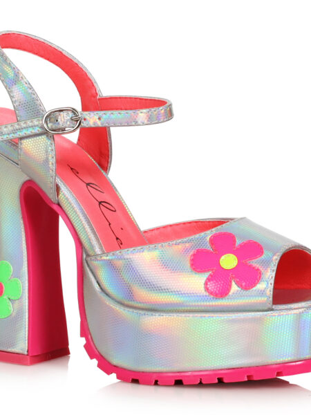 5.5Heel Open Toe Shoe with Flower