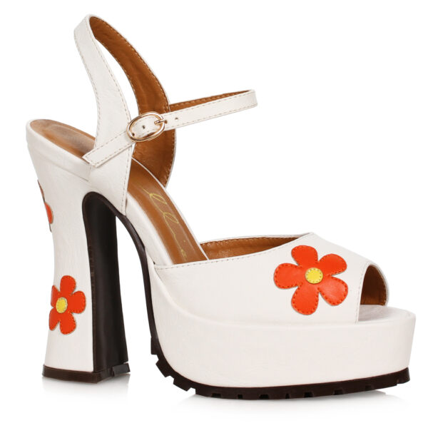 5.5Heel Open Toe Shoe with Flower