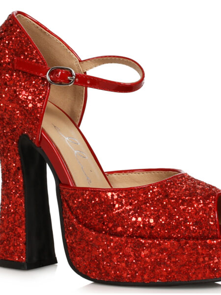 5.5Heel Open Toe Shoe With Ankle Strap