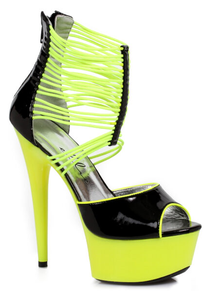 6 Neon Stiletto With Elastic Bandd